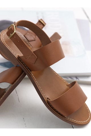 Sandales en cuir - Camel