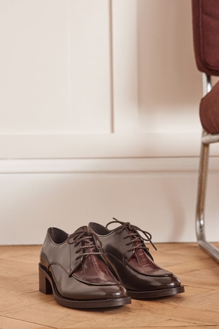 Derbys en cuir - Marron