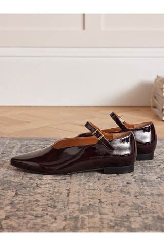 Babies en cuir verni - Bordeaux