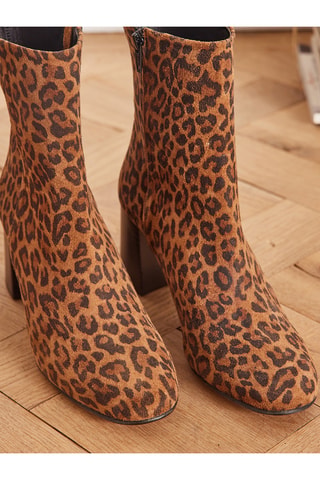 Bottines en cuir - Beige