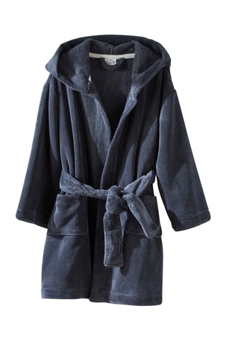 Peignoir à capuche - Bleu foncé