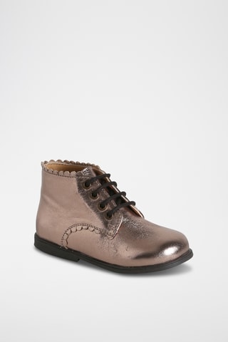 Bottines en cuir - Argenté
