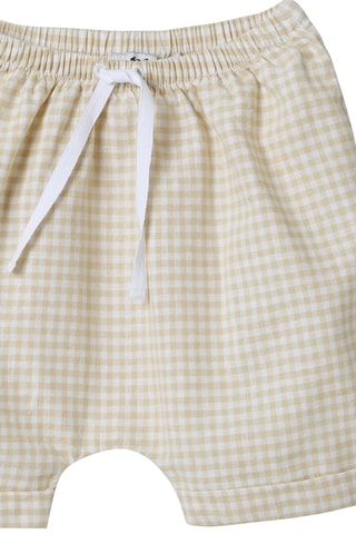 Short en lin - Jaune