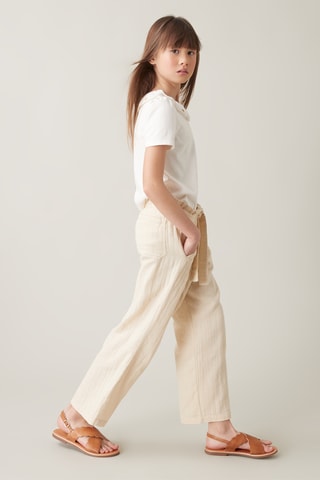 Pantalon en coton biologique - Beige