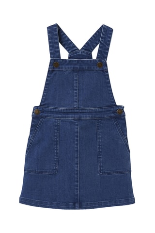 Robe-salopette en jean - Bleu marine