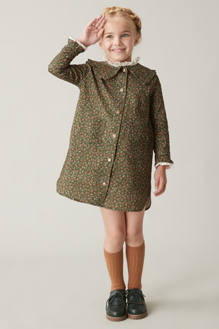 Robe en velours - Vert foncé