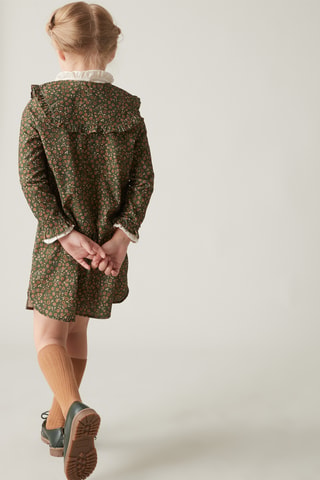 Robe en velours - Vert foncé