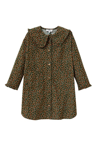 Robe en velours - Vert foncé