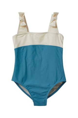 Maillot 1 pièce - Bleu clair et écru