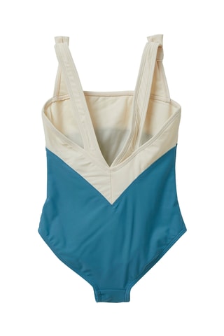 Maillot 1 pièce - Bleu clair et écru