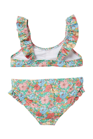 Haut de maillot - Vert et corail