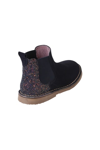 Bottines Chelsea en nubuck - Bleu marine