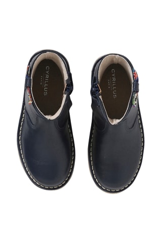 Bottines en cuir - Bleu marine