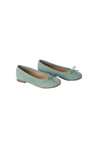 Ballerines en nubuck - Bleu clair