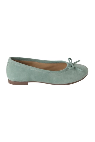 Ballerines en nubuck - Bleu clair