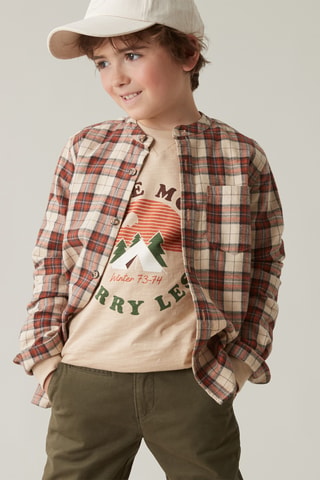 T-shirt en coton biologique - Beige