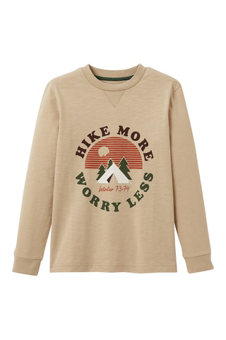 T-shirt en coton biologique - Beige