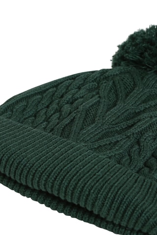 Bonnet à pompon - Vert foncé