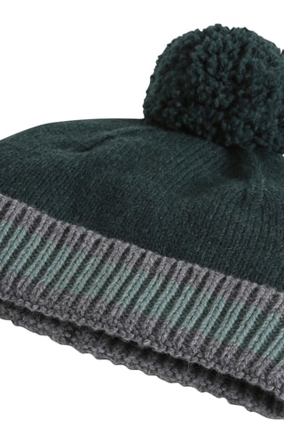 Bonnet à pompon en laine - Vert
