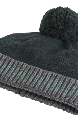Bonnet à pompon en laine - Vert