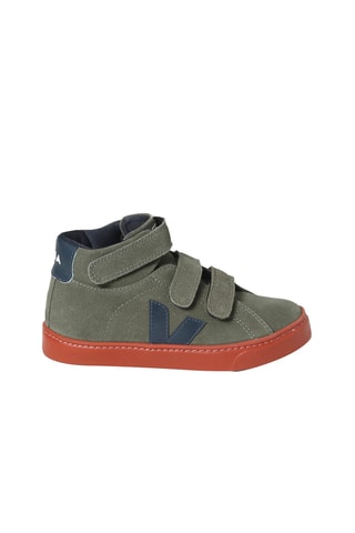 Baskets montantes en cuir - Vert foncé