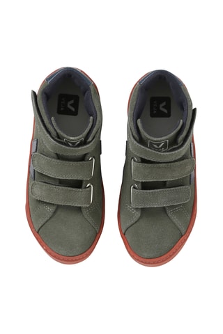 Baskets montantes en cuir - Vert foncé