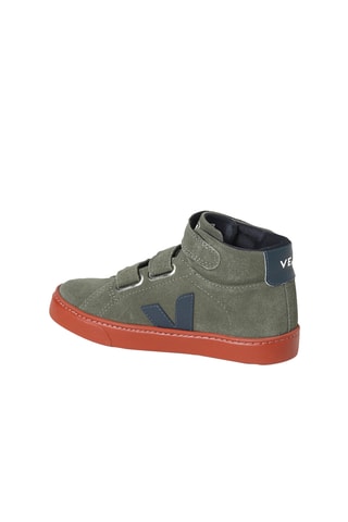 Baskets montantes en cuir - Vert foncé