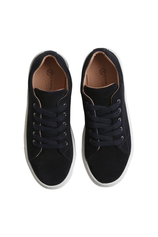 Baskets en nubuck - Bleu marine