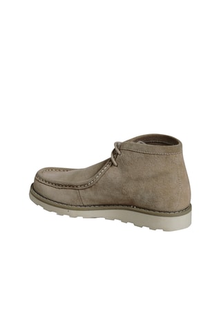Boots en cuir de chèvre nubuck - Taupe