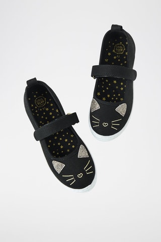 Scarpe baby con orecchie - Nero