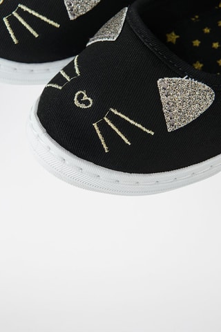 Scarpe baby con orecchie - Nero