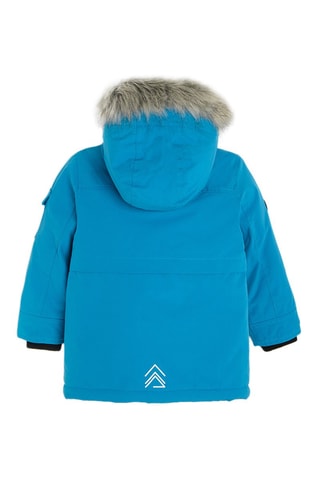 Parka con cappuccio - Celeste