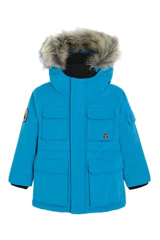 Parka con cappuccio - Celeste