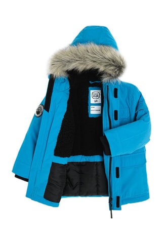 Parka con cappuccio - Celeste