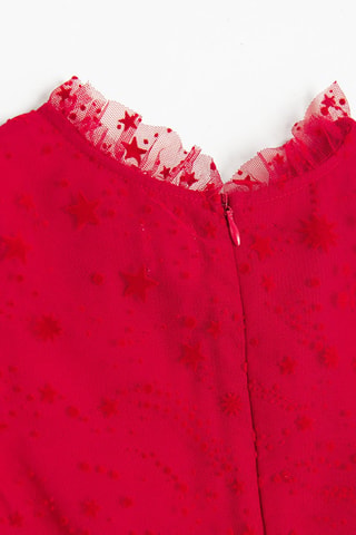 Abito con volant - Rosso
