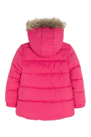 Piumino con cappuccio - Fucsia