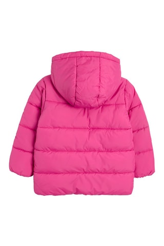 Piumino con cappuccio - Fucsia