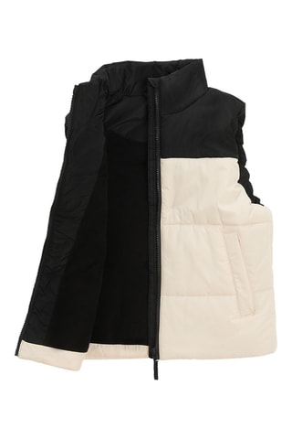 Piumino senza maniche - Beige e nero