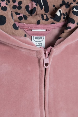 Felpa con cappuccio in velluto - Rosa antico