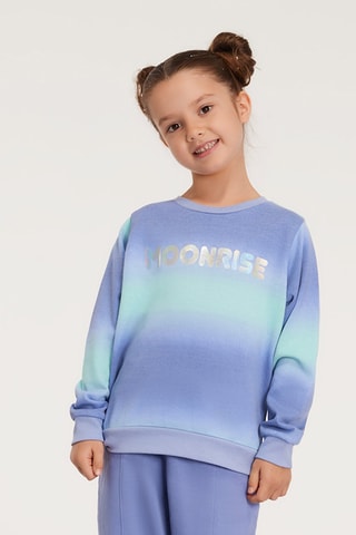 Felpa tie and dye - Malva e verde acqua