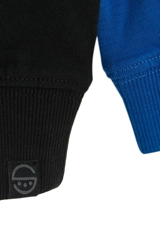 Felpa - Nero e blu scuro