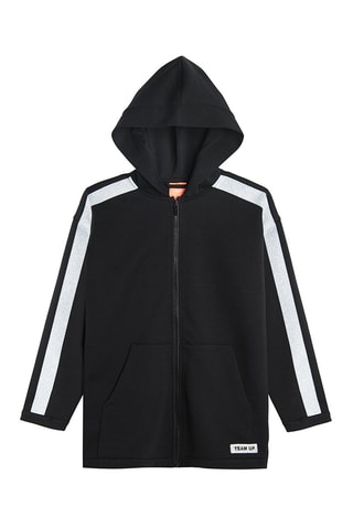 Felpa con cappuccio - Nero