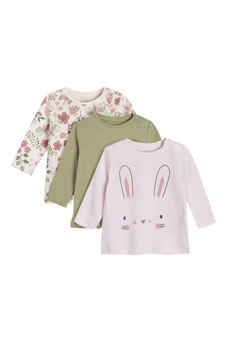 3 t-shirt - Bianco e rosa cipria