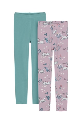 2 leggings Toodles Galore - Rosa e verde chiaro