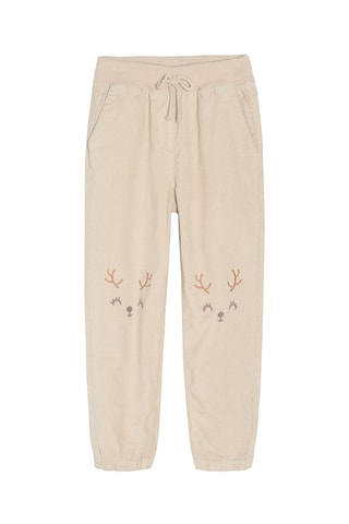 Pantaloni sportivi in velluto - Beige
