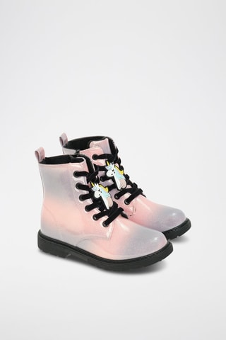 Stivaletti tie and dye - Rosa e grigio