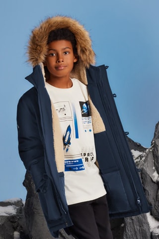 Parka con cappuccio - Navy