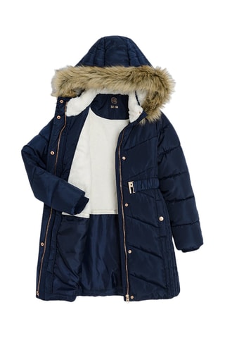 Piumino con cappuccio - Navy