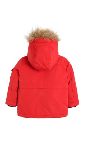 Parka con cappuccio - Rosso