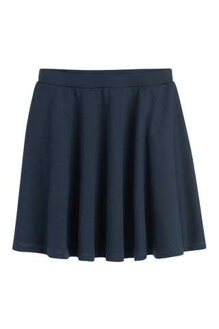 T-shirt bimateriale e gonna - Bianco e navy